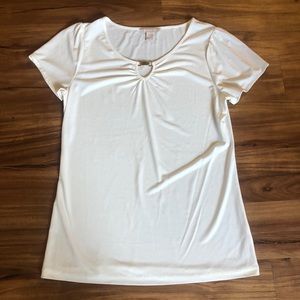 Cream Banana Republic Shell with Gold Detail